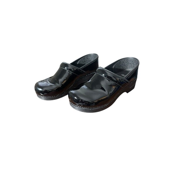 Dansko Professional Unisex Clogs Black Patent Leather Work Shiny EU Sz 43 Nurse - Picture 1 of 14